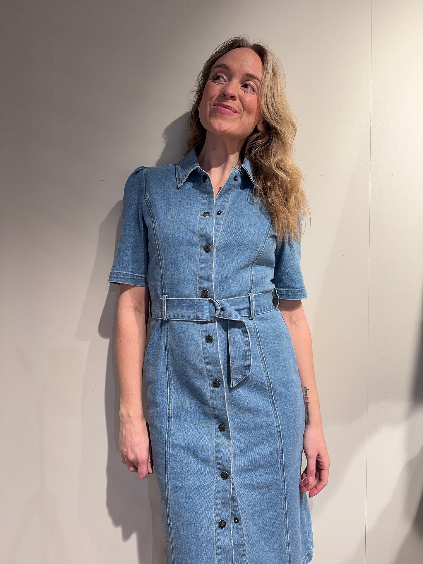 OBJCAROL Dress - Light Blue Denim