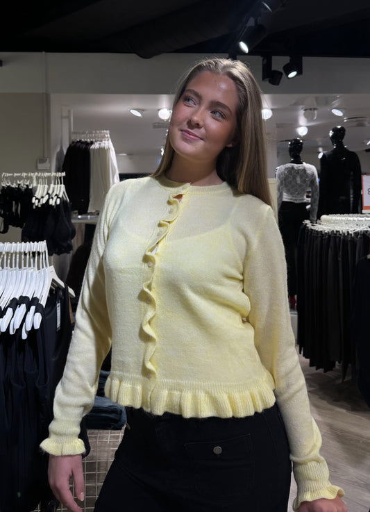 JDYLETTY Knit Cardigan - Pastel Yellow
