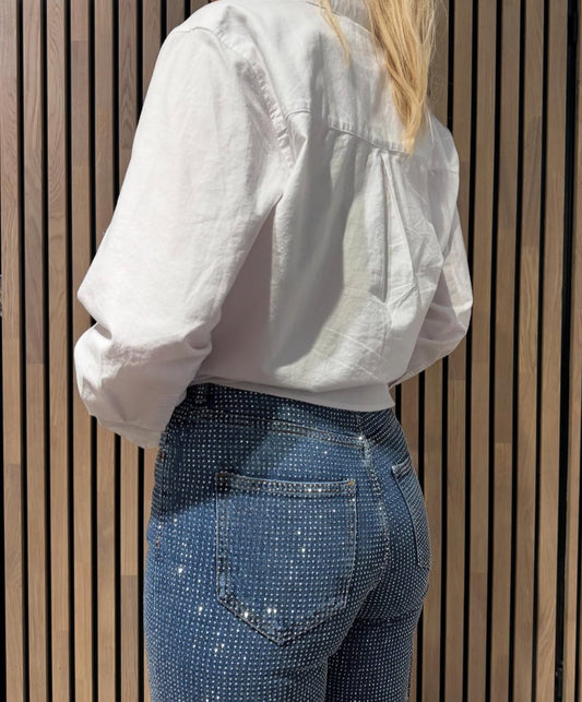 VMTESSA Rhinestone Jeans - Medium Blue Denim