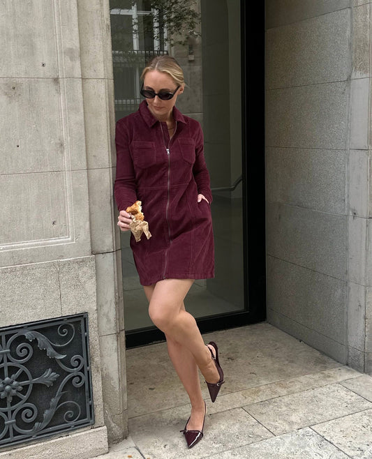 NMNISE Short Dress - Windsor Wine