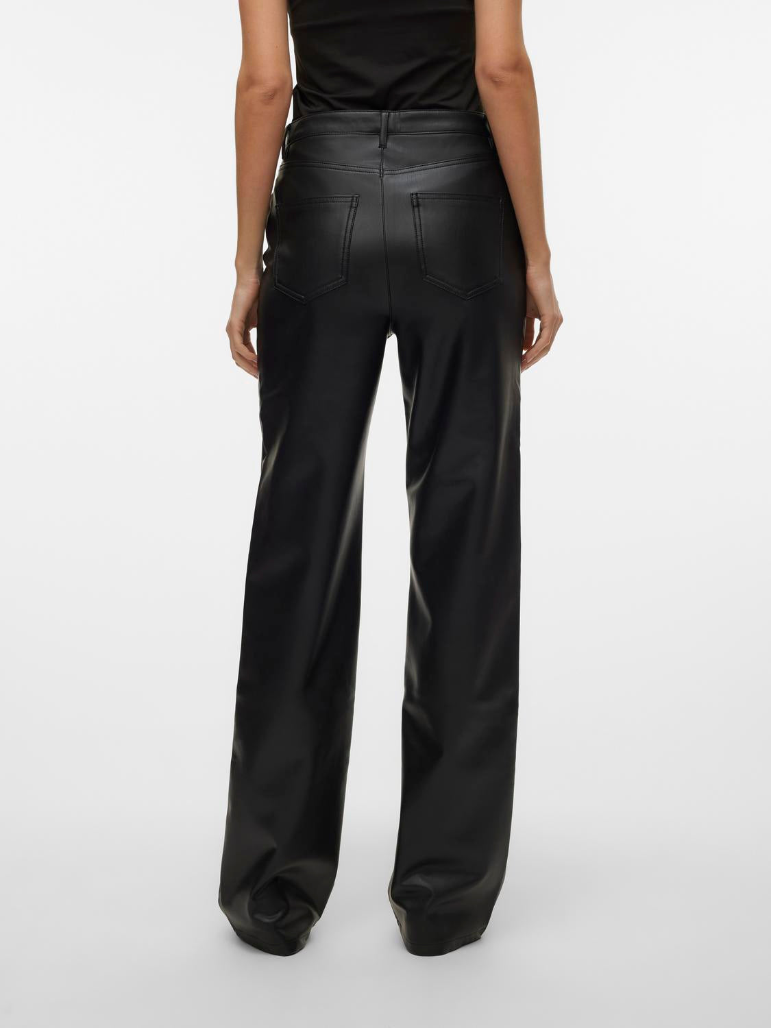 VMTESSA PU Trousers - Black