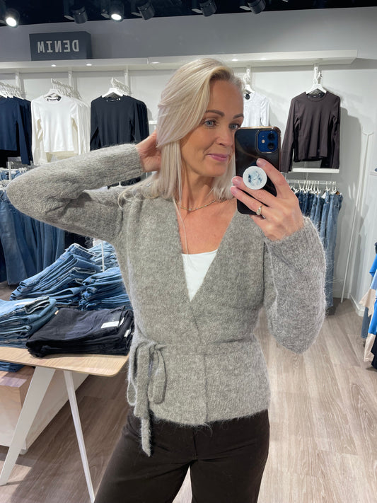 SLFGABELLA Knit Cardigan - Steel Gray