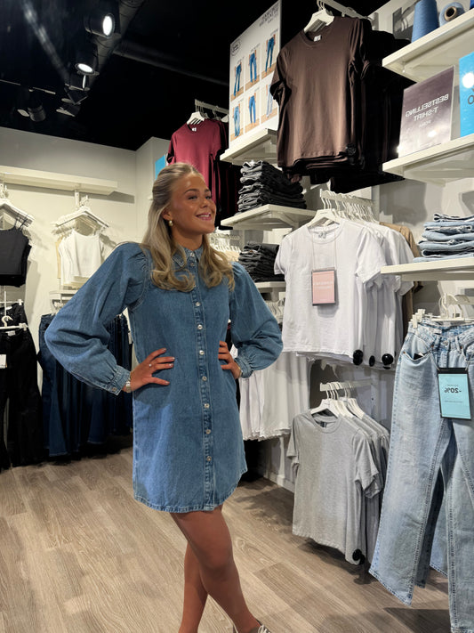PCRITT Short Dress - Light Blue Denim