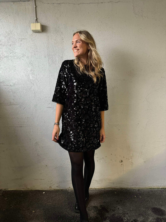 OBJEMINE Short Dress - Black