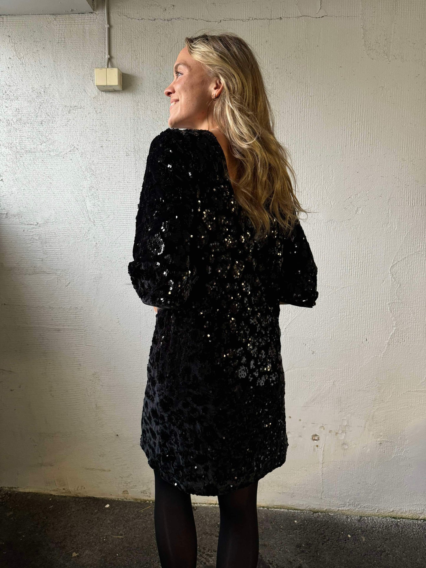 OBJEMINE Short Dress - Black