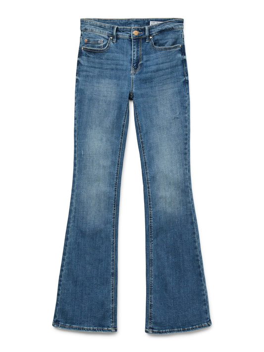 VMFLASH FLARED Jeans - Medium Blue Denim