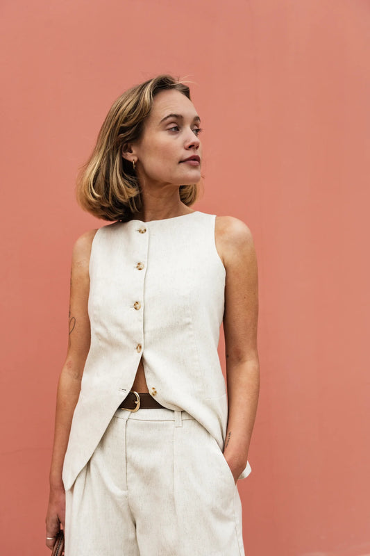 VMFLORENCE Tailored Waistcoat - Birch