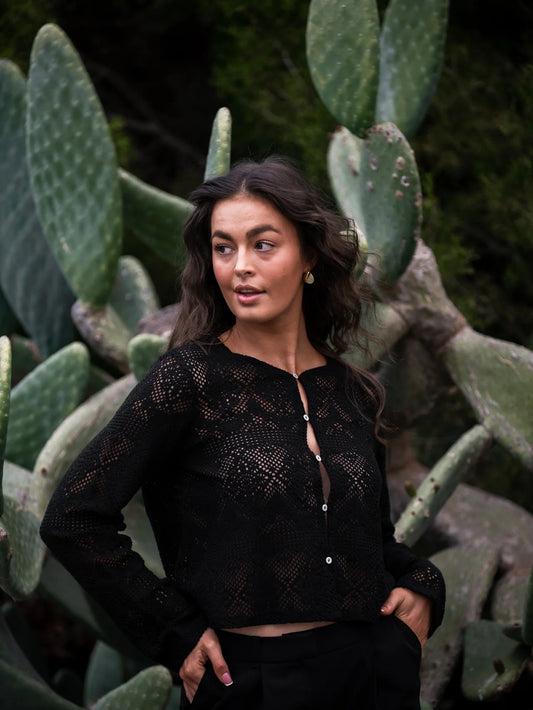 PCKADDI Cardigan - Black