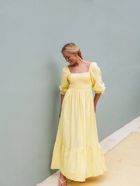VMMARIELL Long Dress - Pale Banana