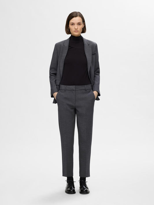 SLFRITA-RIA Trousers - Dark Grey Melange