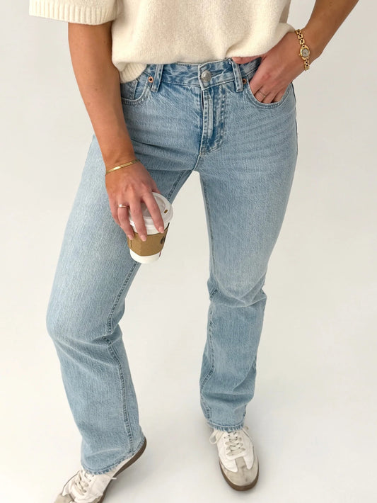 VMTESSA Straight Jeans - Light Blue Denim