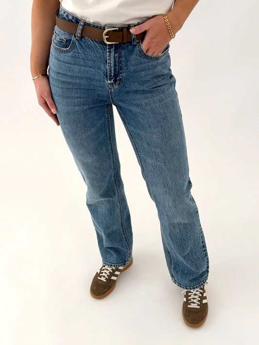 VMTESSA Straight Jeans - Medium Blue Denim