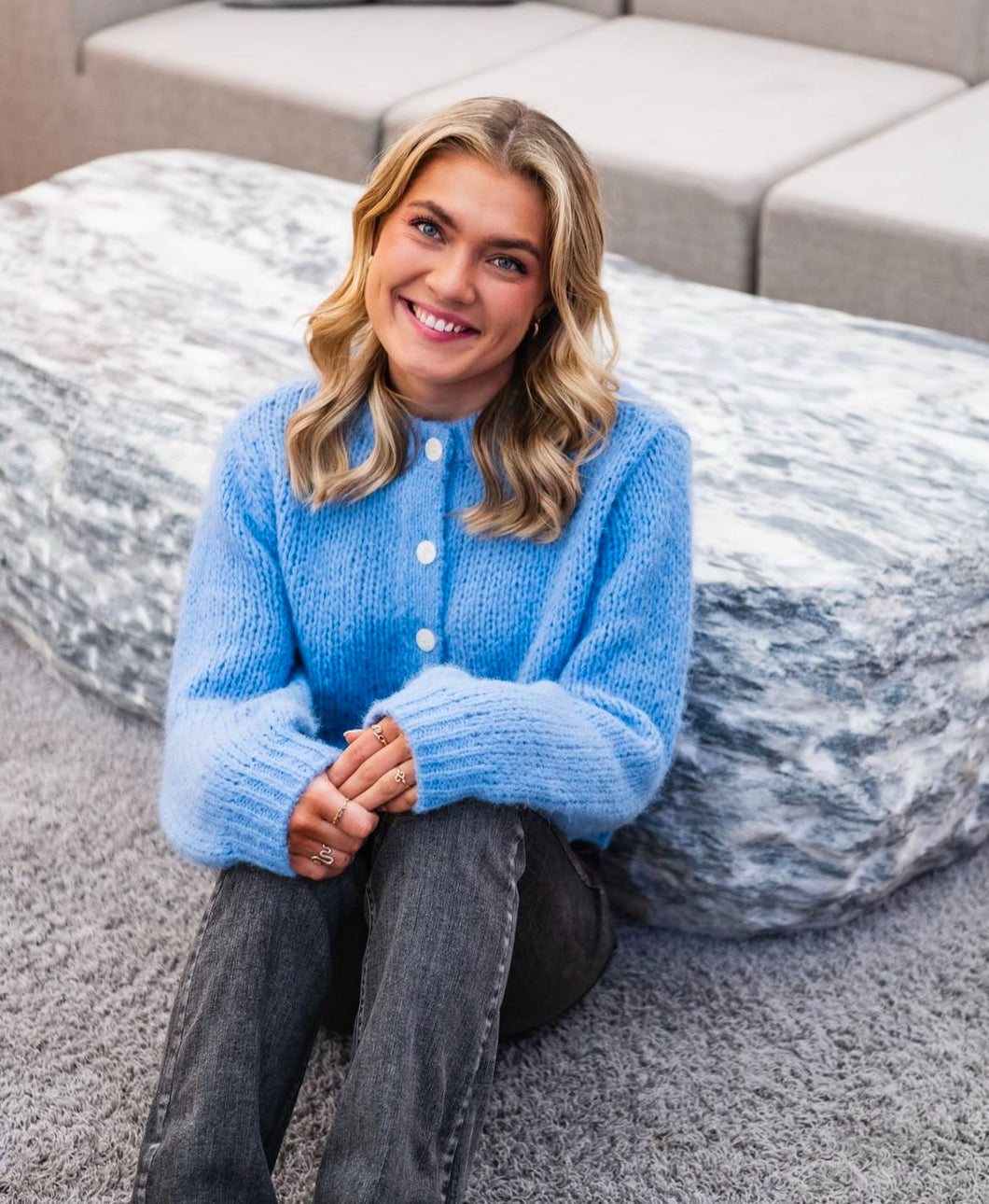 VMWINIA Knit Cardigan - Grapemist