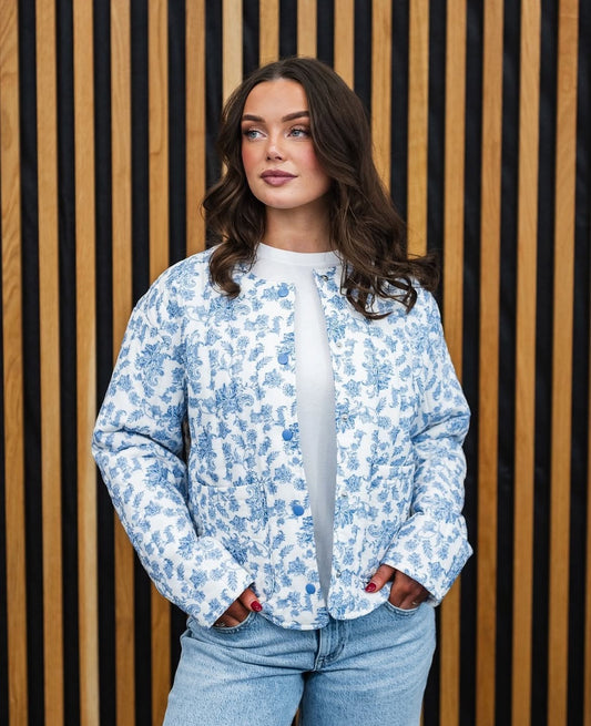 VMSUE Quilted Jacket - Snow White