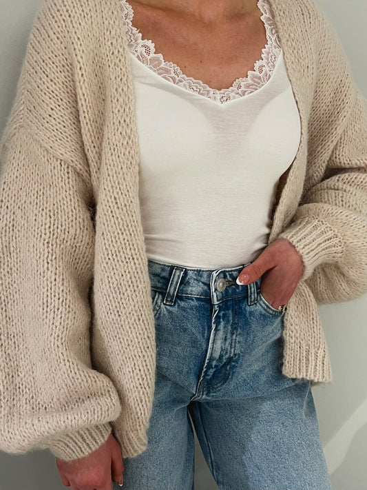 VMMAYBE Knit Cardigan - Oatmeal