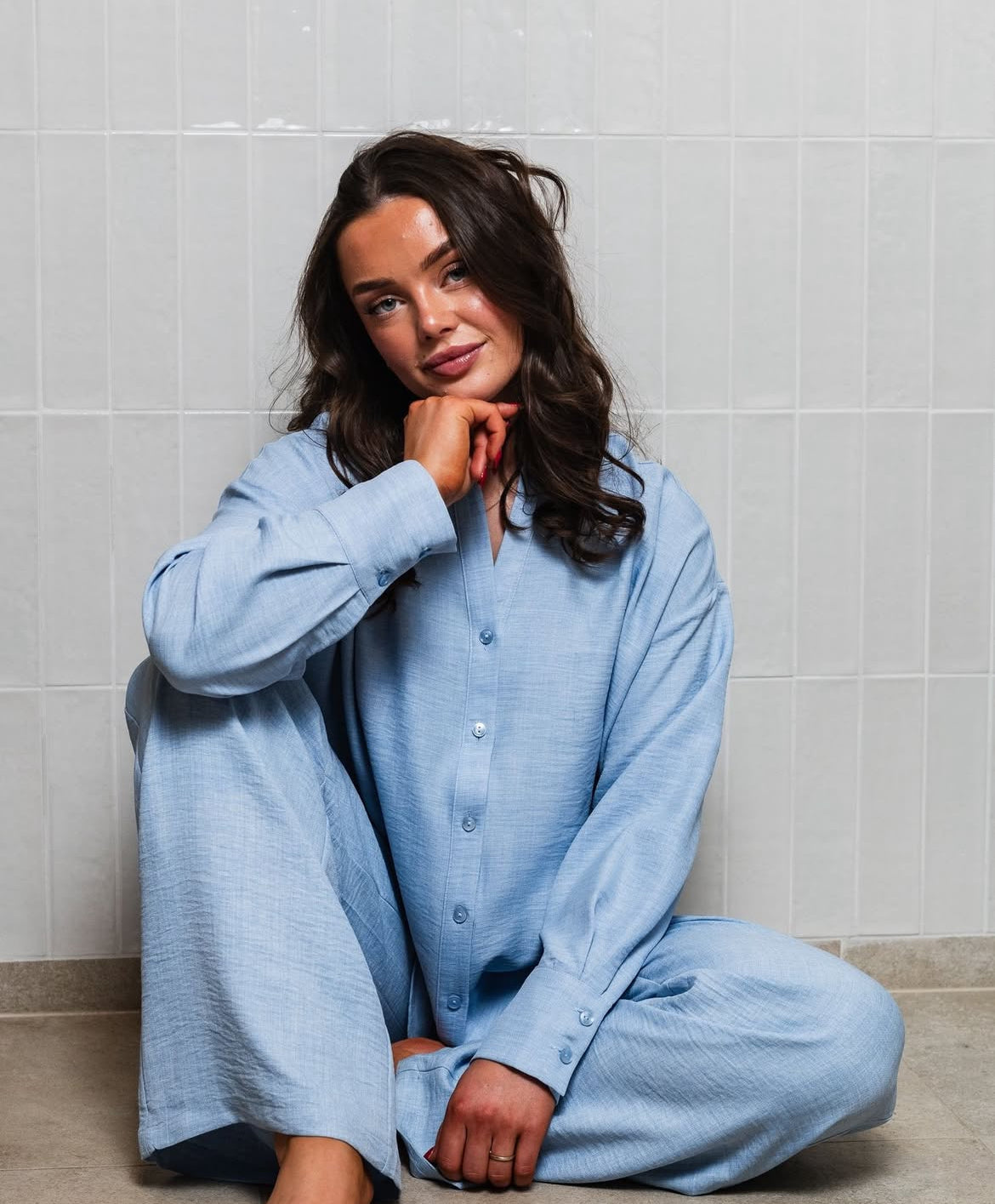 VMMELANEY Trousers - Chambray Blue