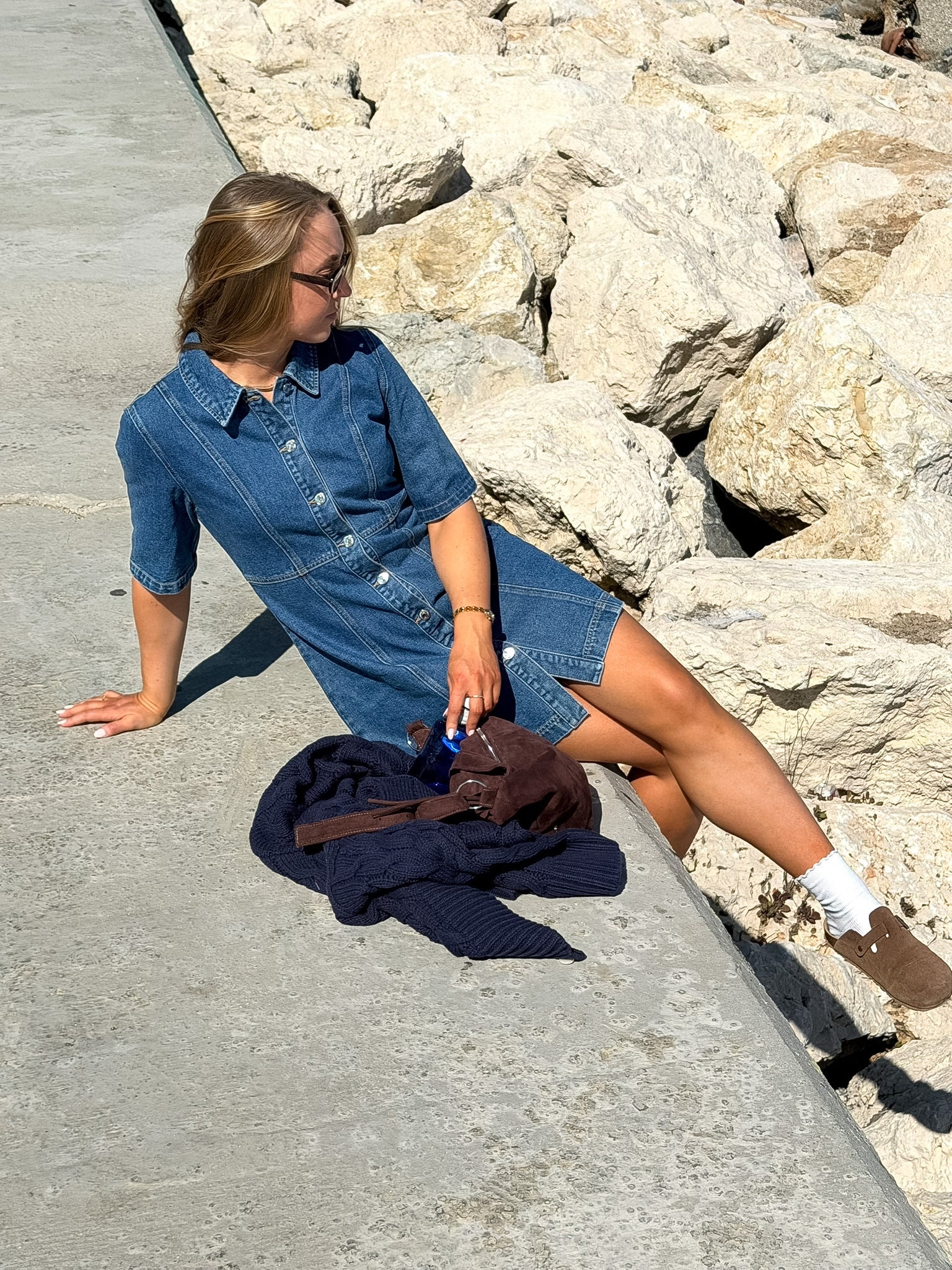 VMDAISY Short Dress - Medium Blue Denim