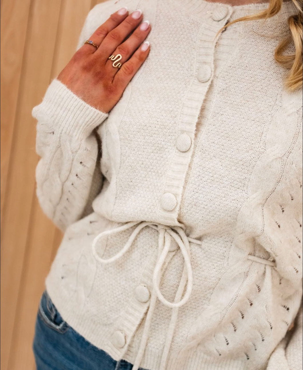 VMEVERLEE Knit Cardigan - Oatmeal