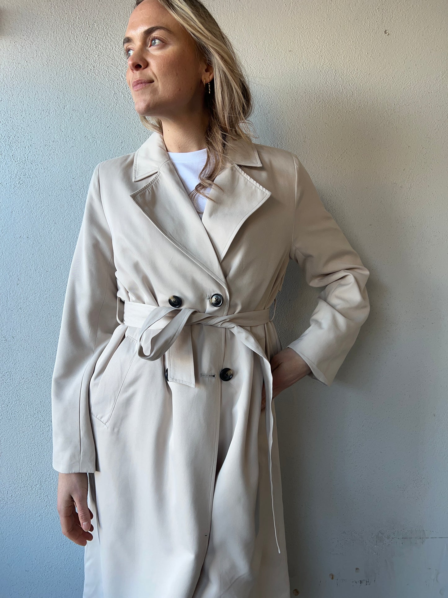 PCSCARLETT Coat - Silver Gray