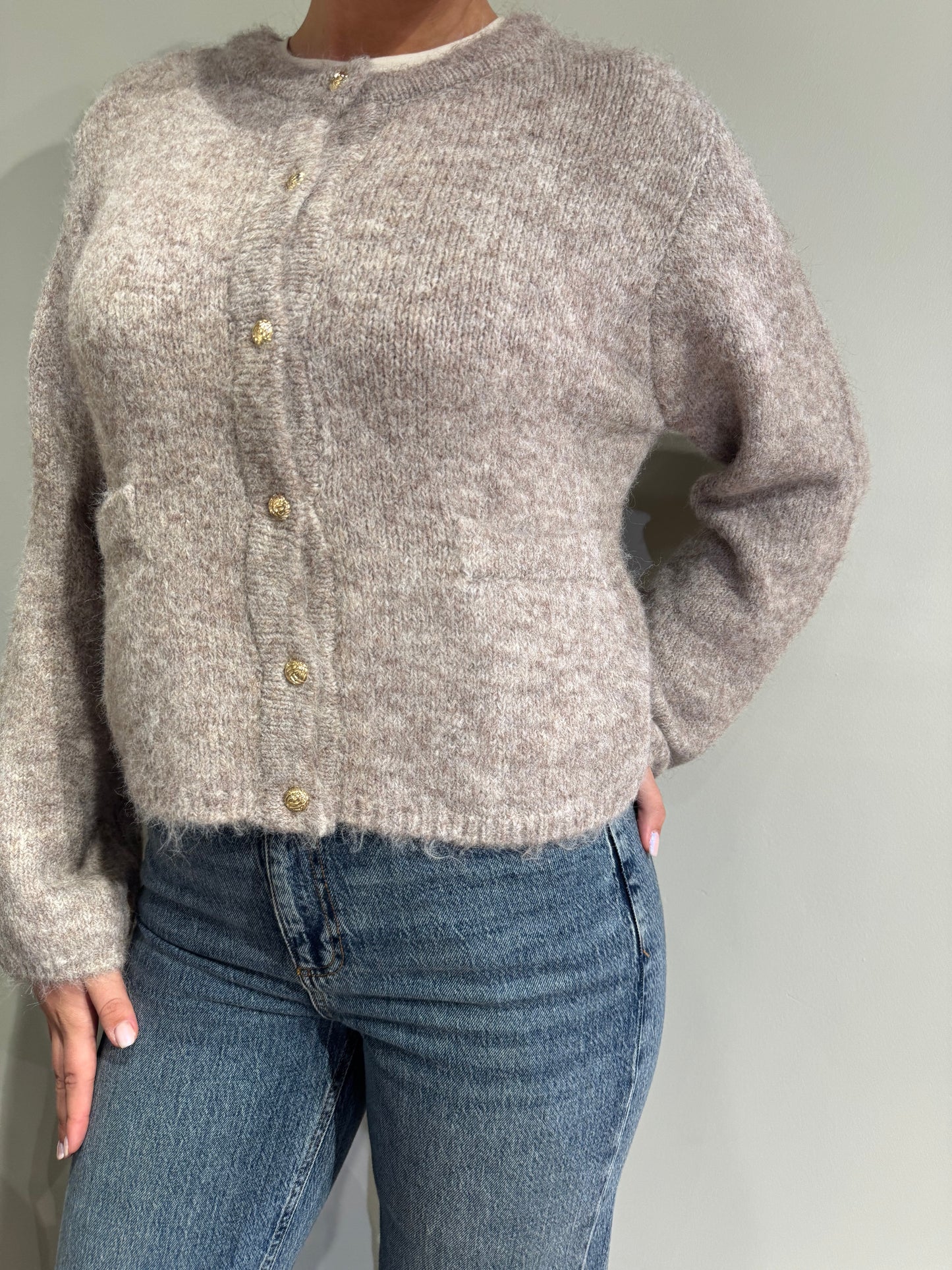 OBJSAGGIA Pullover - Humus