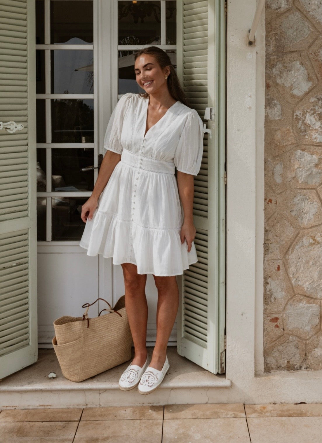 VMMINE Short Dress - Bright White