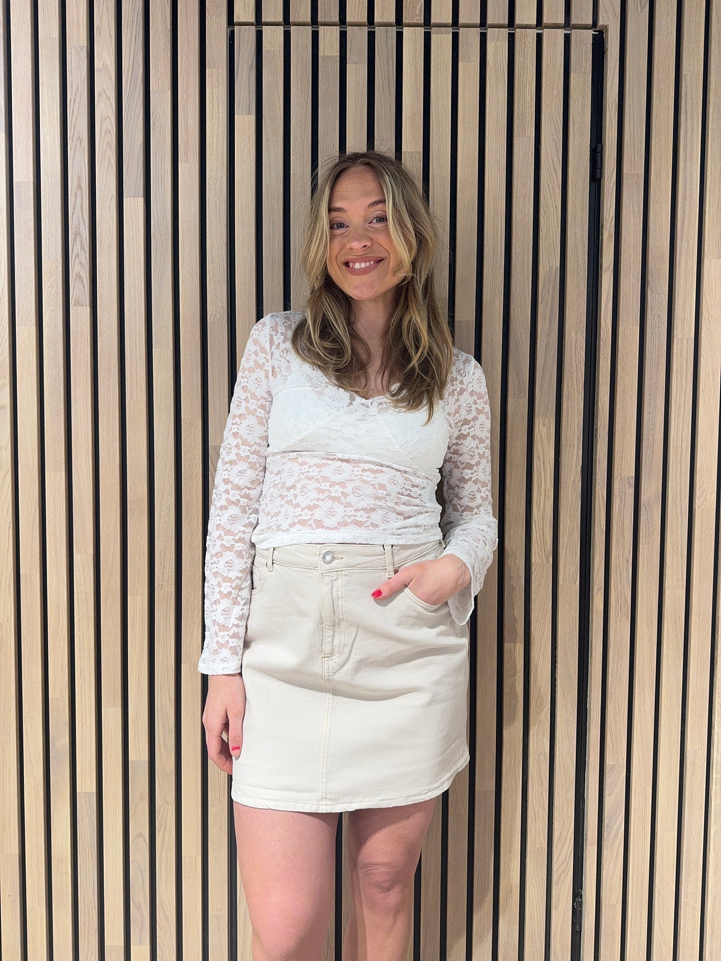 VMTESSA Short Skirt - Ecru