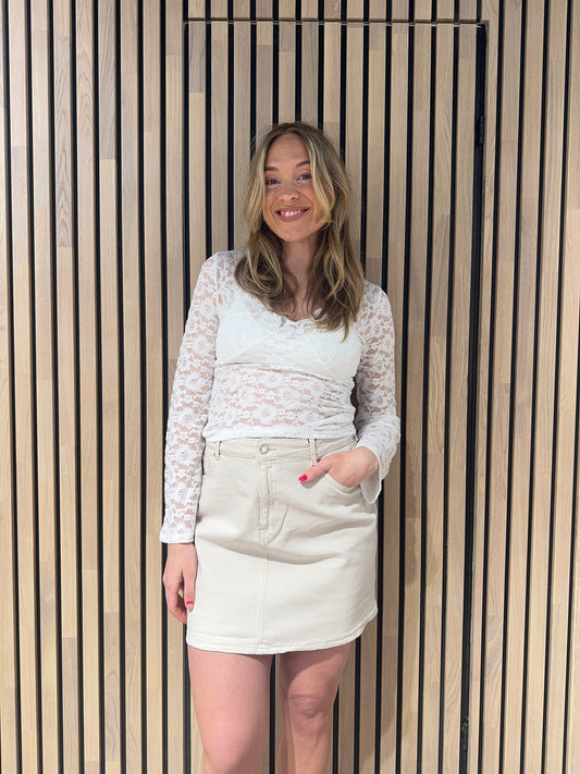VMTESSA Short Skirt - Ecru