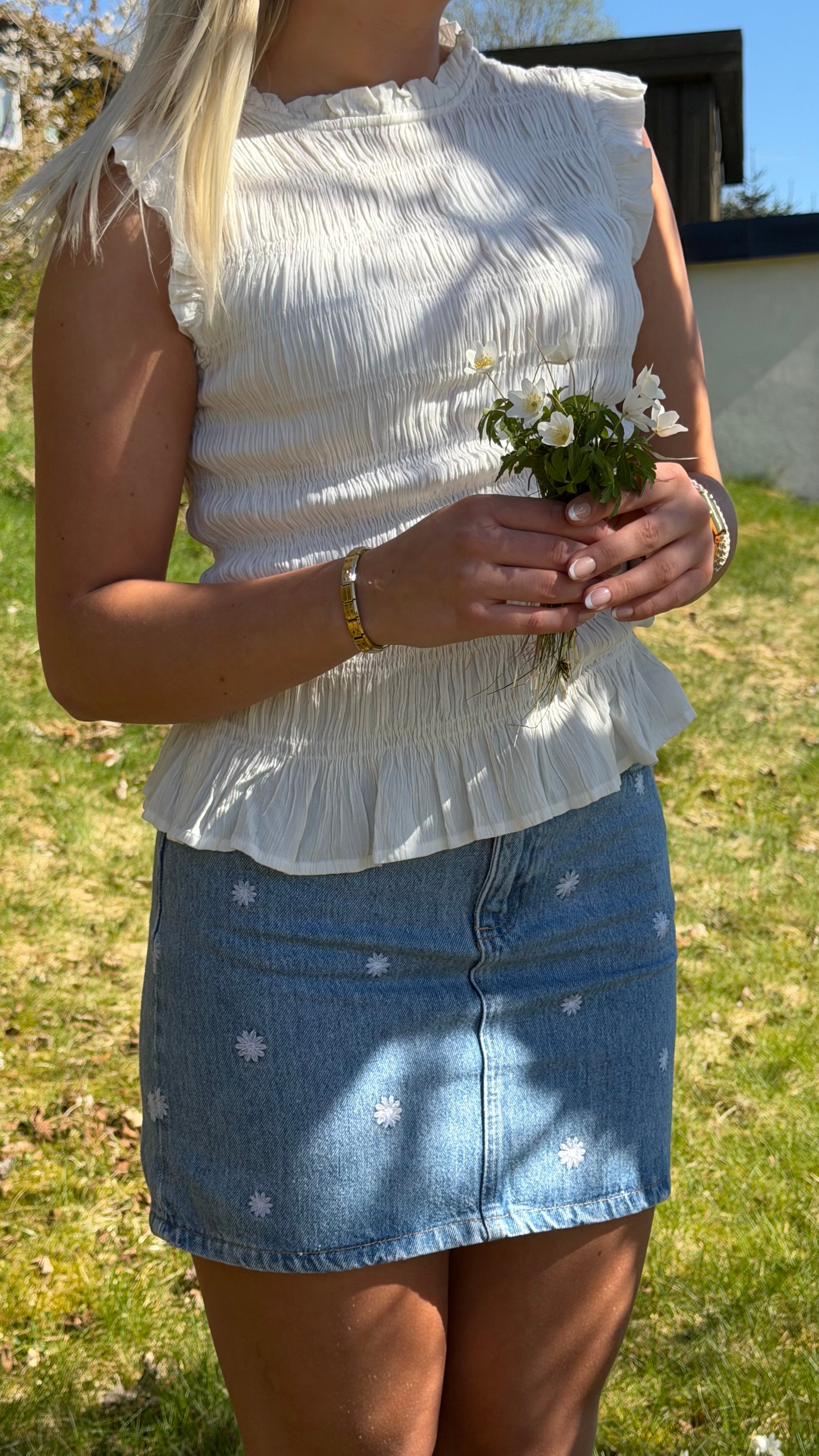ONLSTELLA Short Skirt - Light Blue Denim