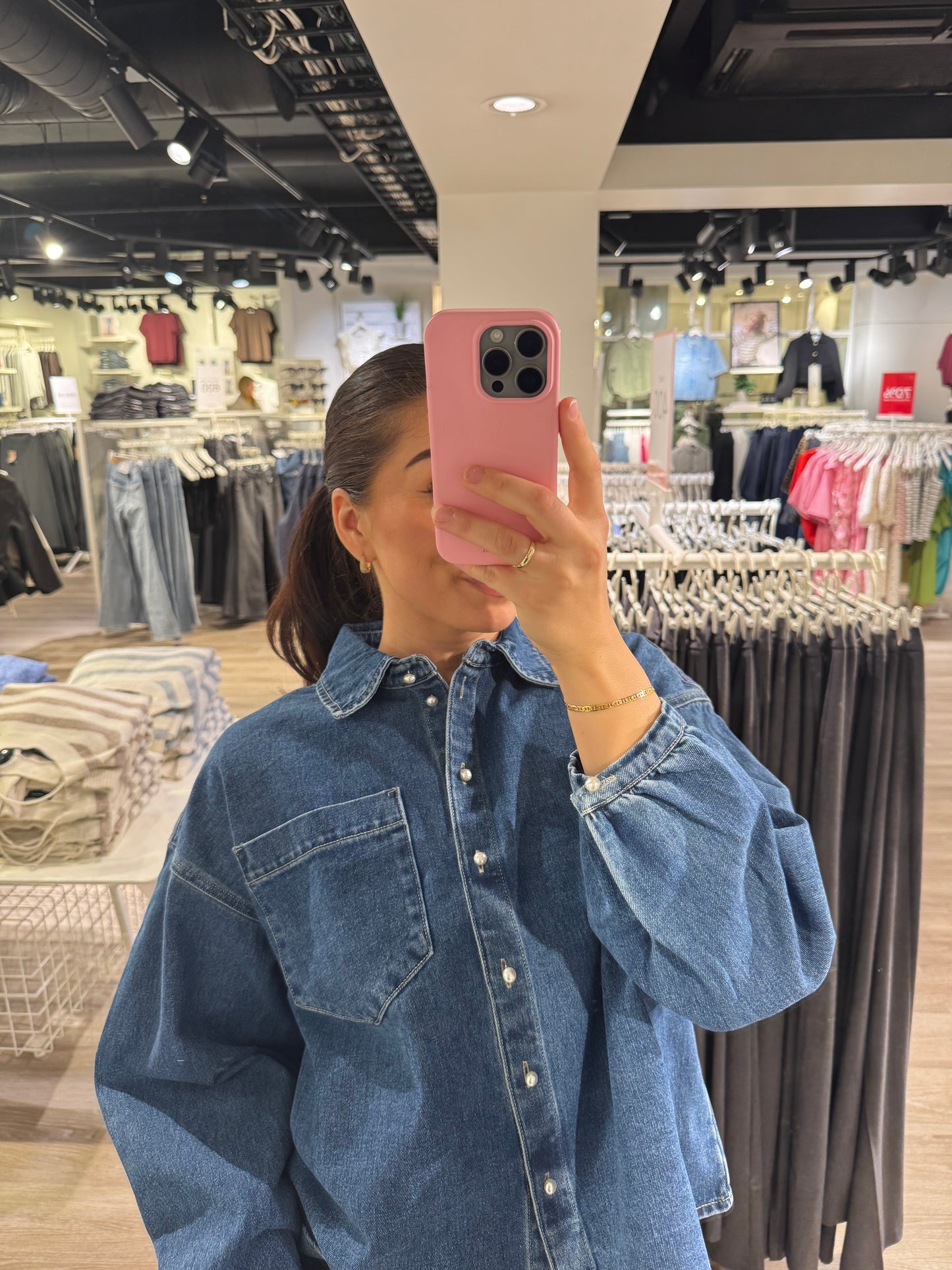 VMELORA Denim Shirt - Medium Blue Denim