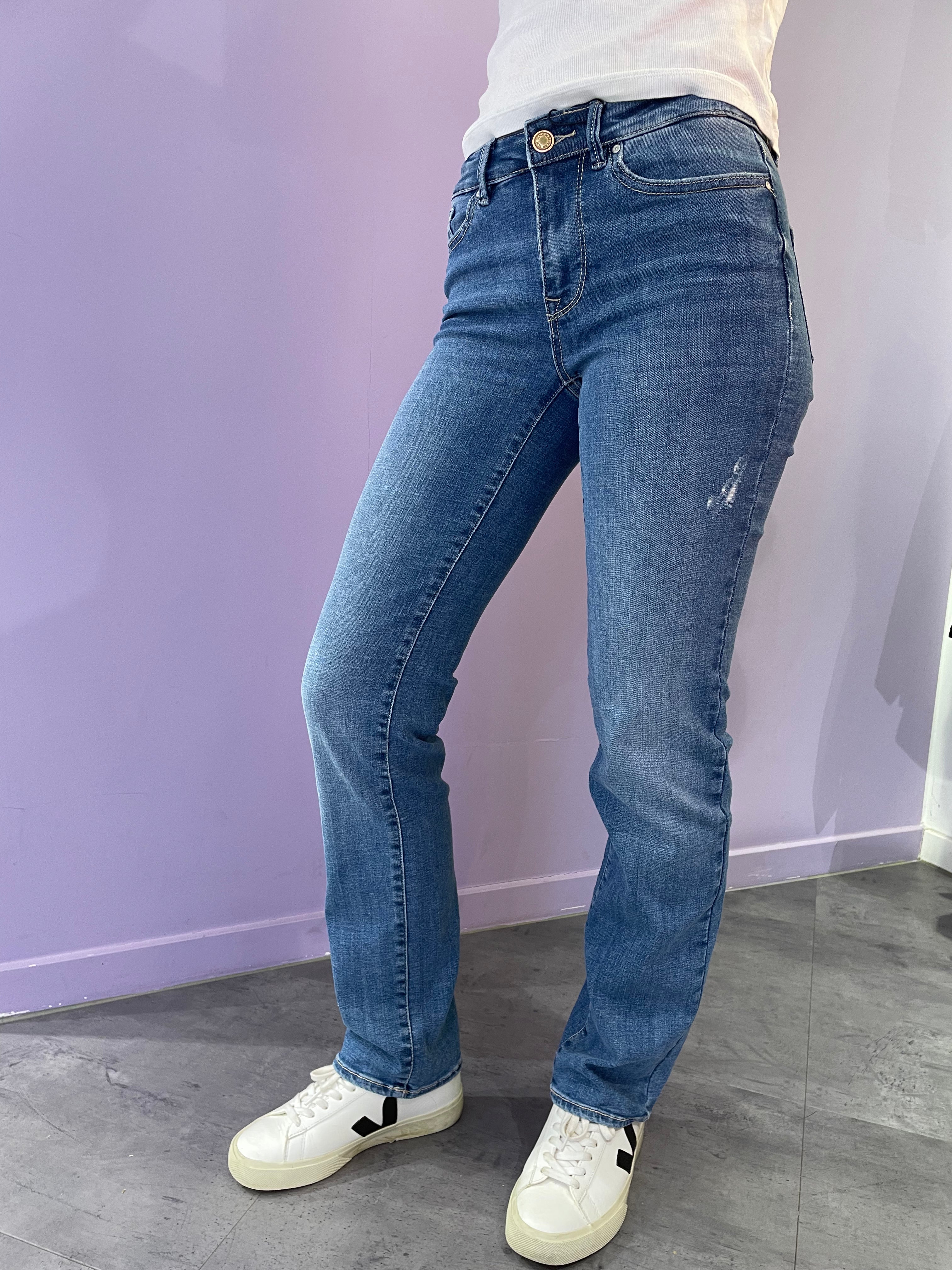 VMFLASH STRAIGHT Jeans - Medium Blue Denim