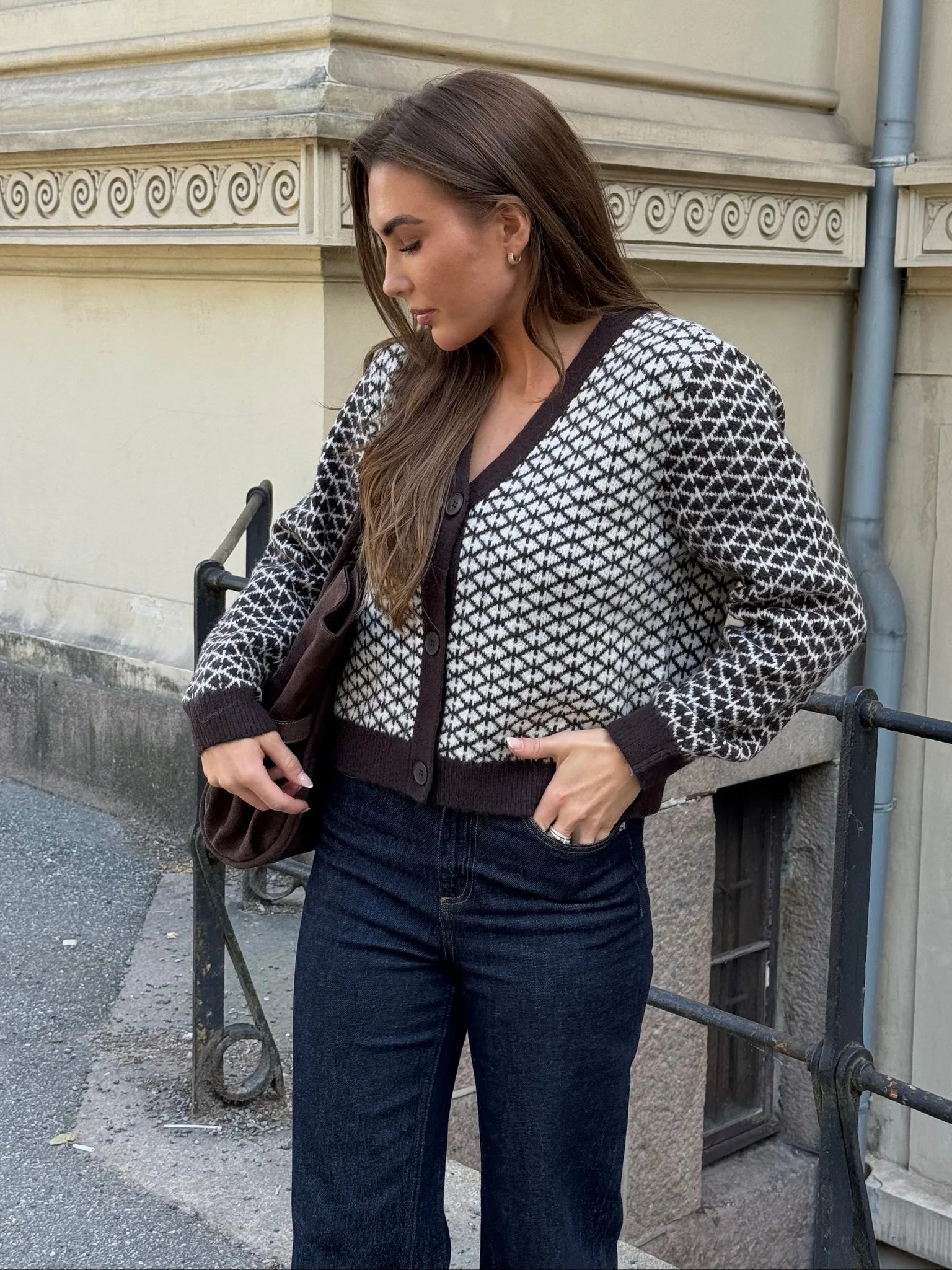 VMLOVE Knitted Cardigan - Chocolate Torte