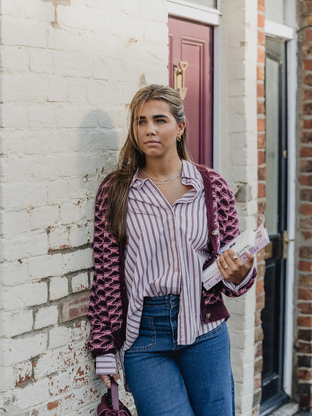 PCJIVANA Knit Cardigan - Tawny Port