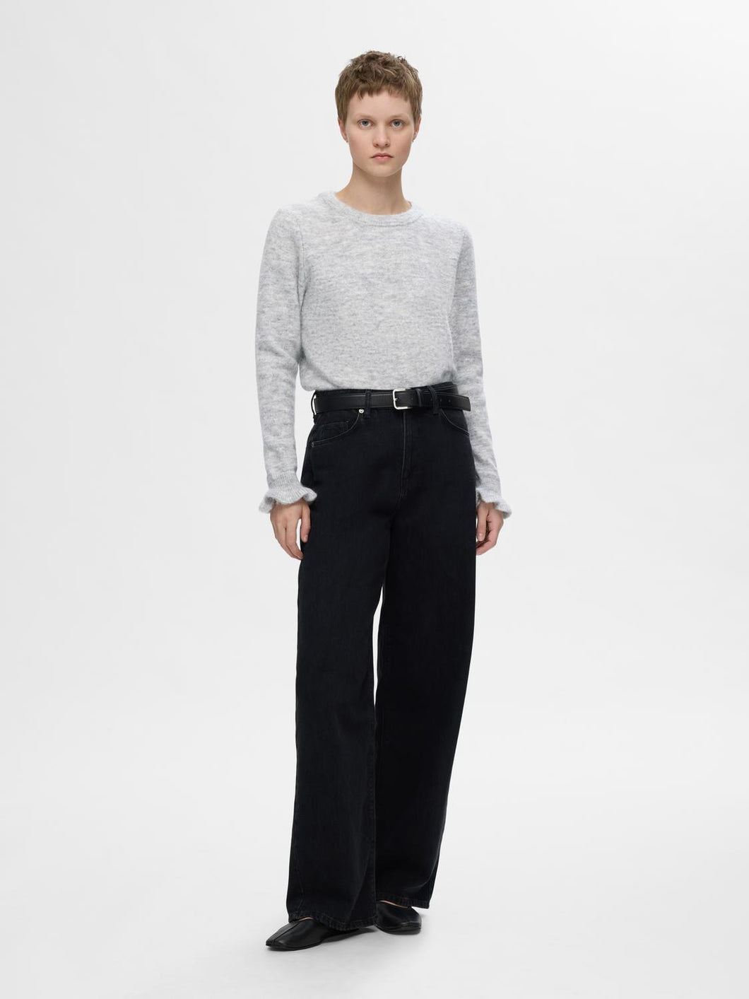 SLFLULU Pullover - Light Grey Melange