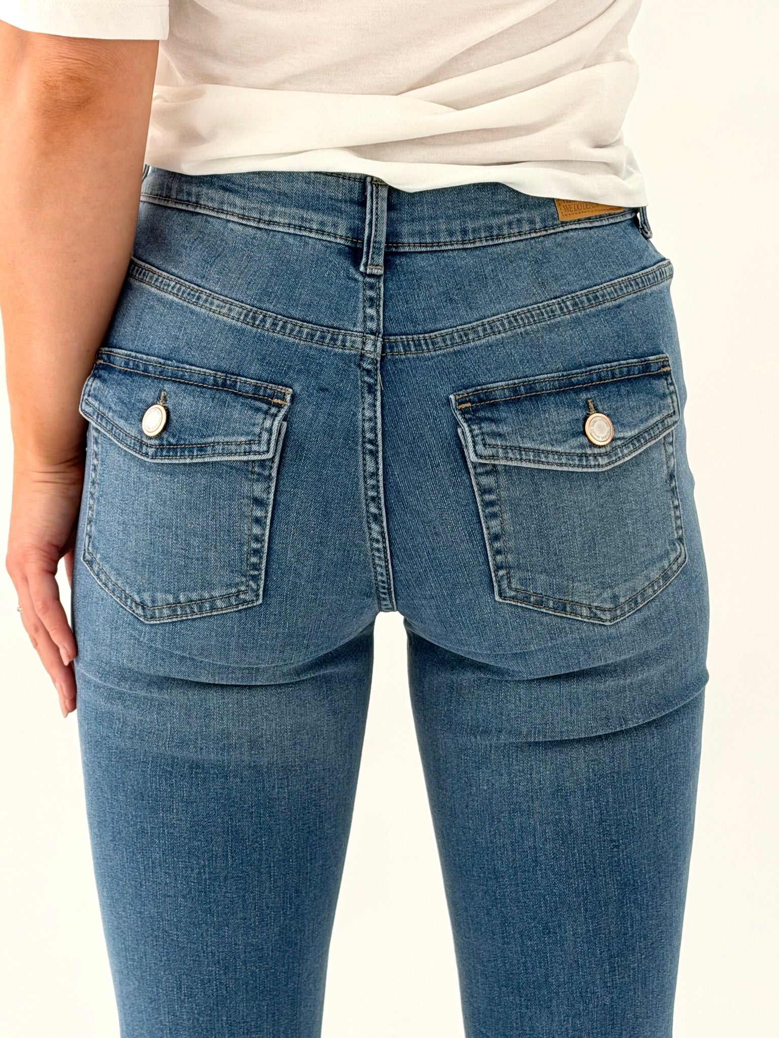 VMFLASH Flared Pocket Jeans - Light Blue Denim