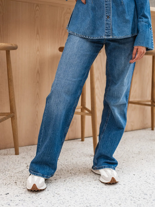 VMTESSA Wide Jeans - Medium Blue Denim