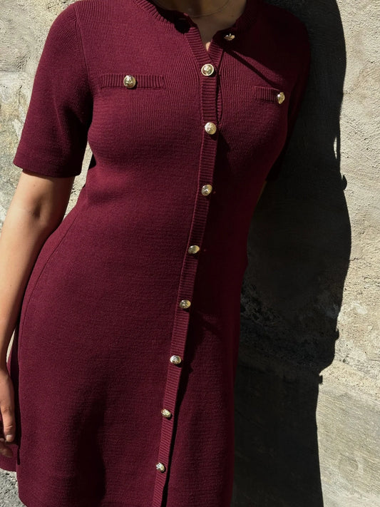 AWPICCO Short Dress - Zinfandel