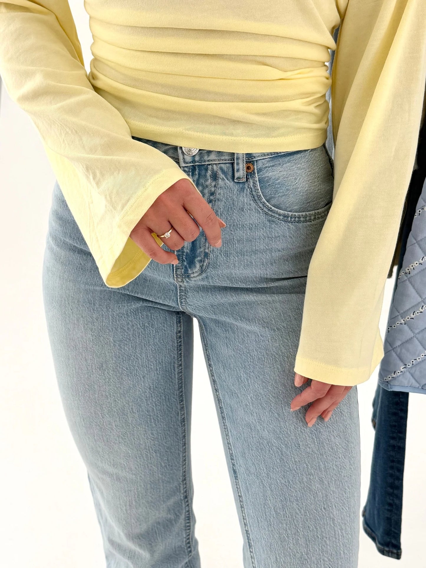 VMTESSA Straight Jeans - Light Blue Denim