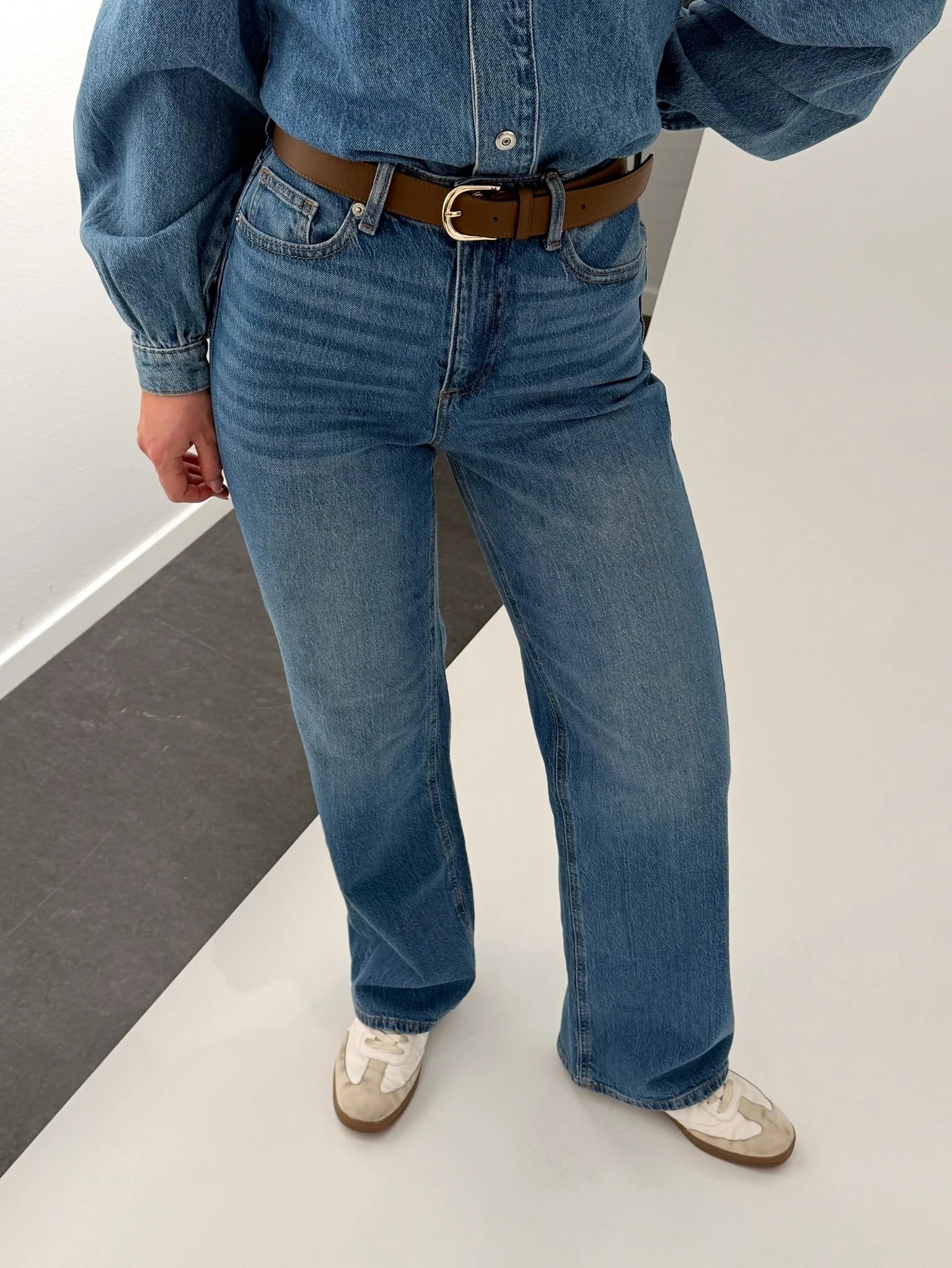 VMTESSA Wide Jeans - Medium Blue Denim
