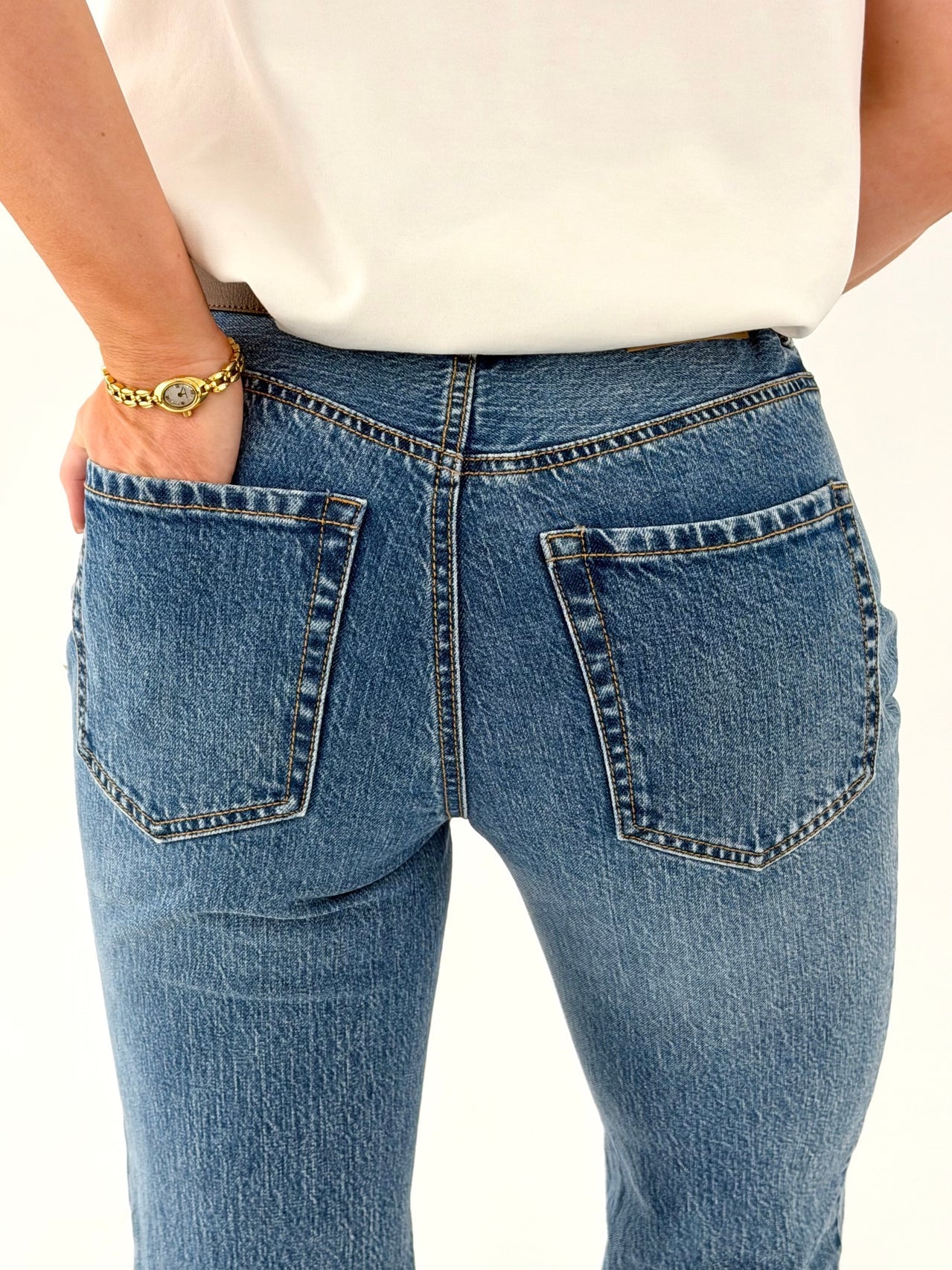 VMTESSA Straight Jeans - Medium Blue Denim
