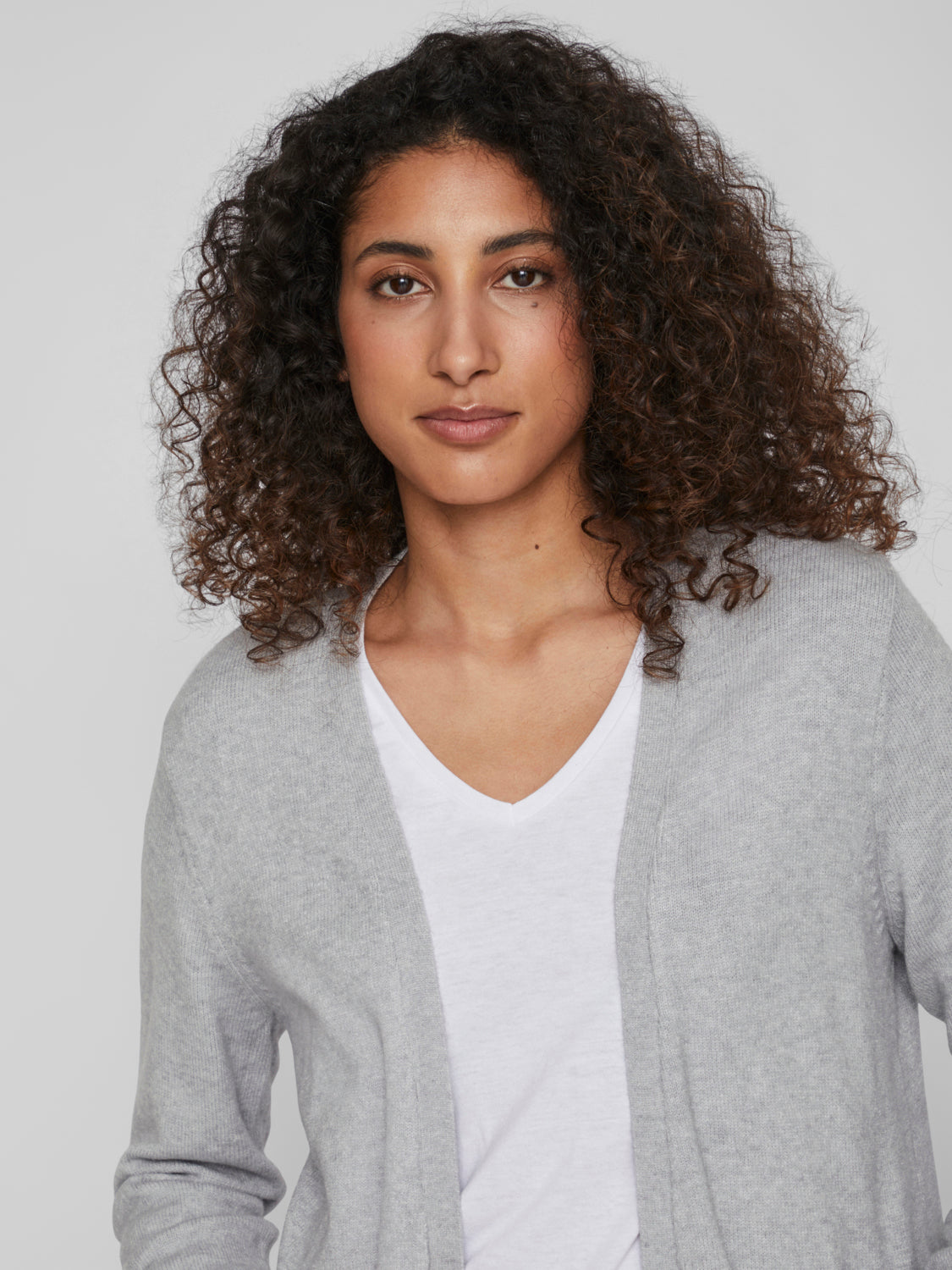 VIRIL Cardigan - Light Grey Melange
