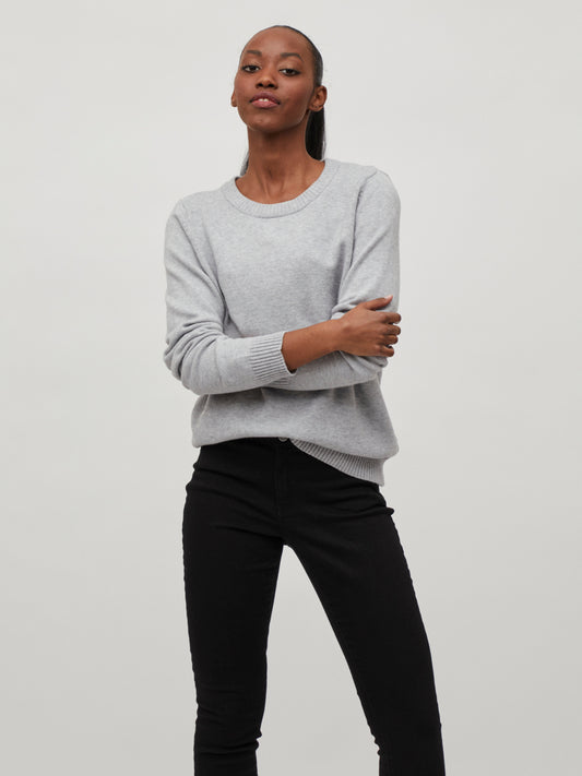 VIRIL Pullover - Light Grey Melange