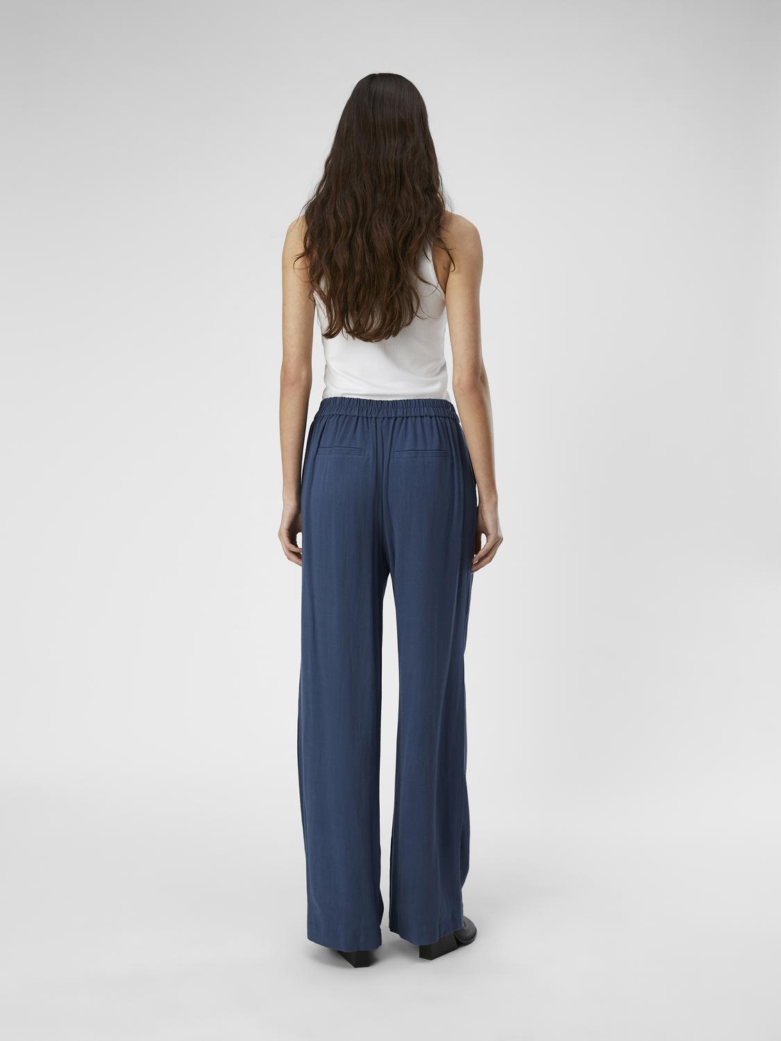OBJSANNE Pants - Dark Denim