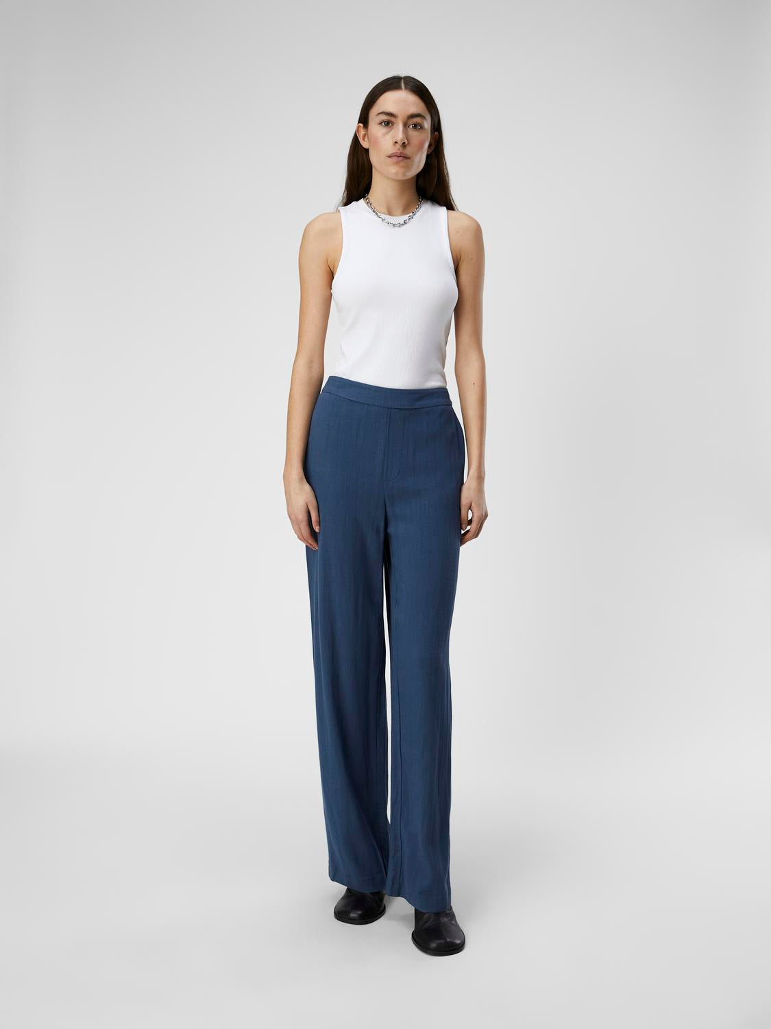 OBJSANNE Pants - Dark Denim